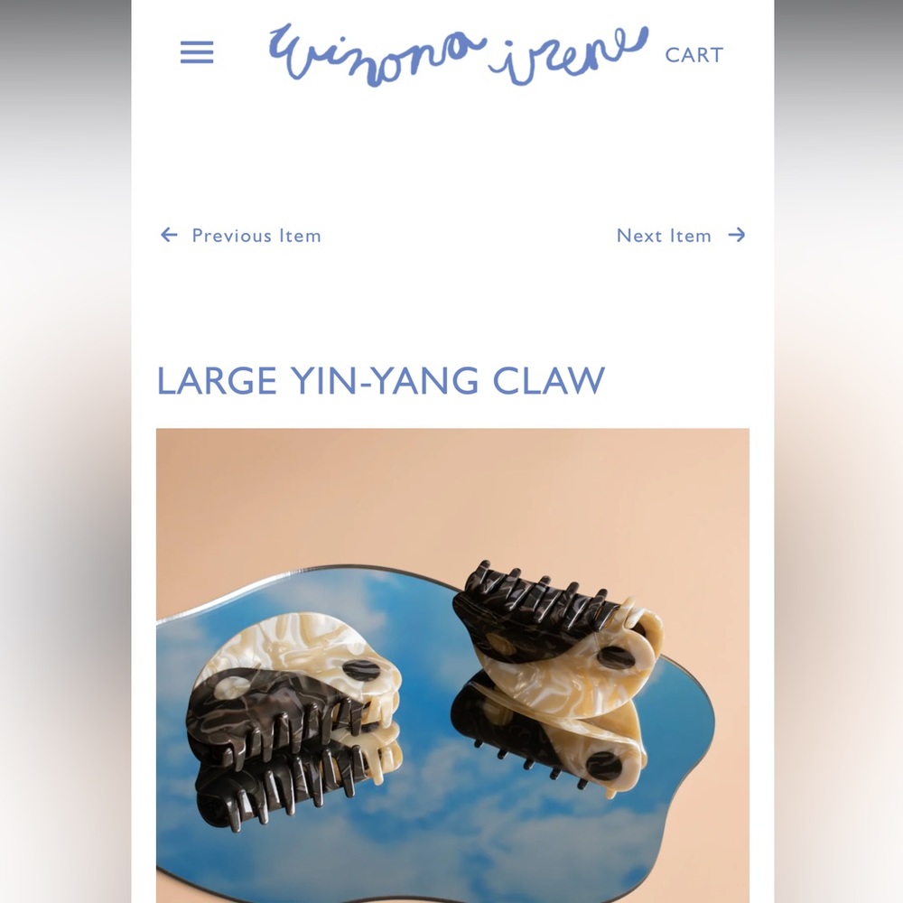 Winona Irene Large Yin-Yang Hair Claw Clip - madewell